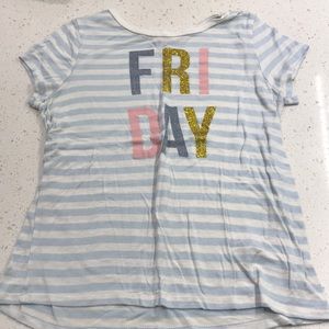 Striped shirt with FRIDAY on it (kids)